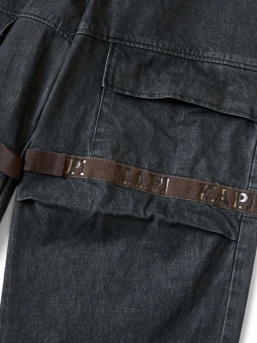 Kapital black denim pants - 14oz, Kinari Nouvelle, Shuttle style.