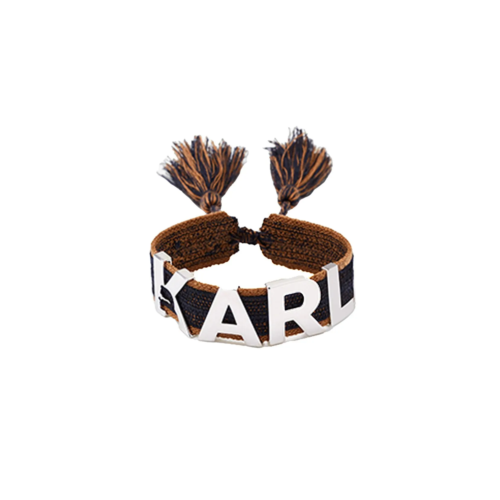 Karl Logo Beige Bracelet - Woven: K/Woven