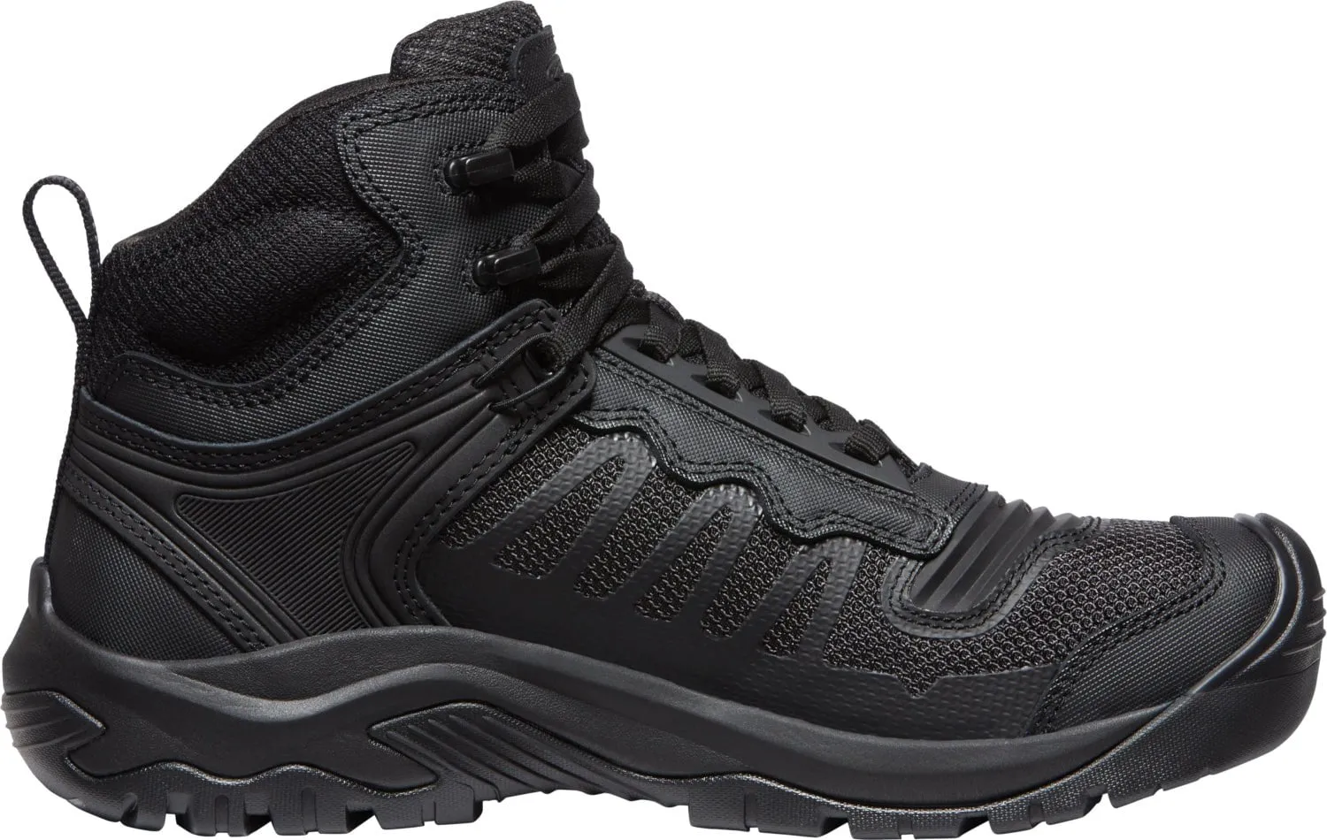 Keen Reno Mid KBF WP Soft Toe Work Boots - Black Leather | Men's Black/Black