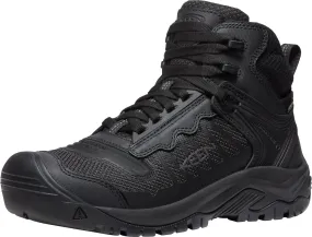 Keen Reno Mid KBF WP Soft Toe Work Boots - Black Leather | Men's Black/Black