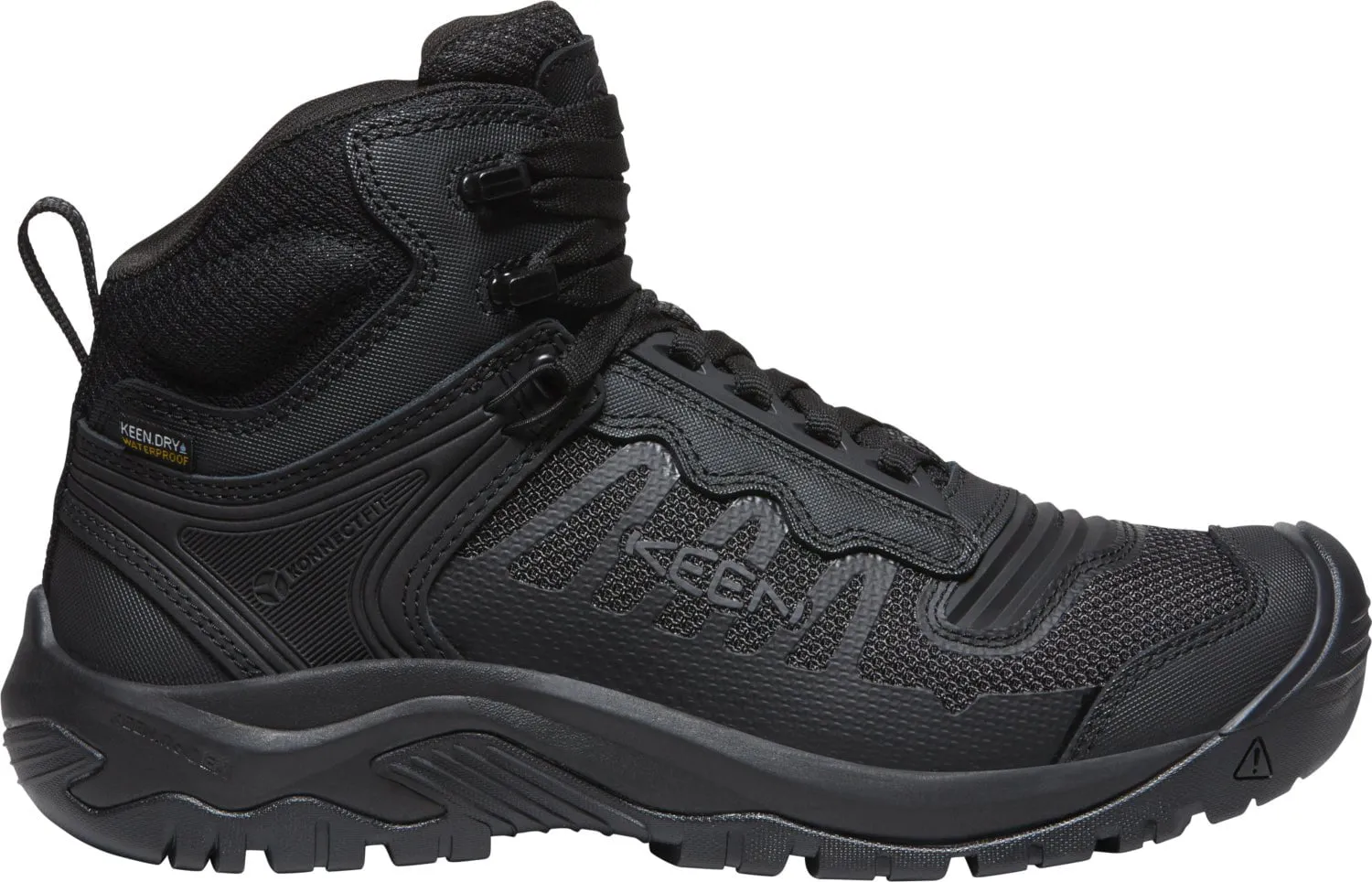 Keen Reno Mid KBF WP Soft Toe Work Boots - Black Leather | Men's Black/Black