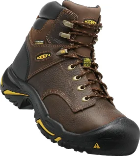 Keen Utility Cascade Brown Mt Vernon Work Boots - Waterproof Nubuck, 6in for Men