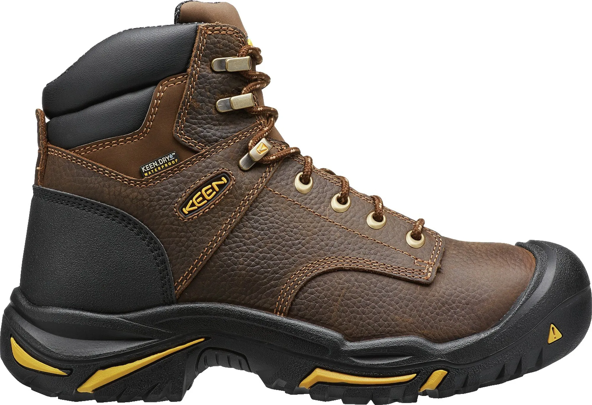 Keen Utility Cascade Brown Mt Vernon Work Boots - Waterproof Nubuck, 6in for Men