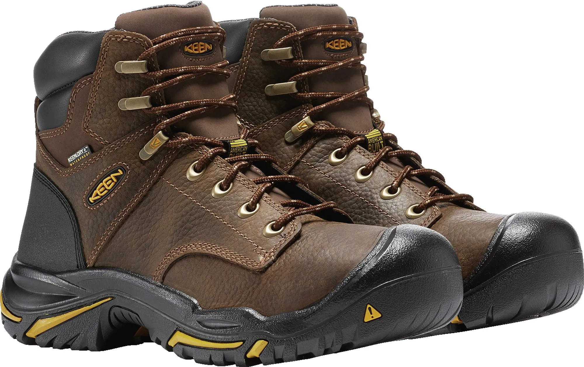 Keen Utility Cascade Brown Mt Vernon Work Boots - Waterproof Nubuck, 6in for Men