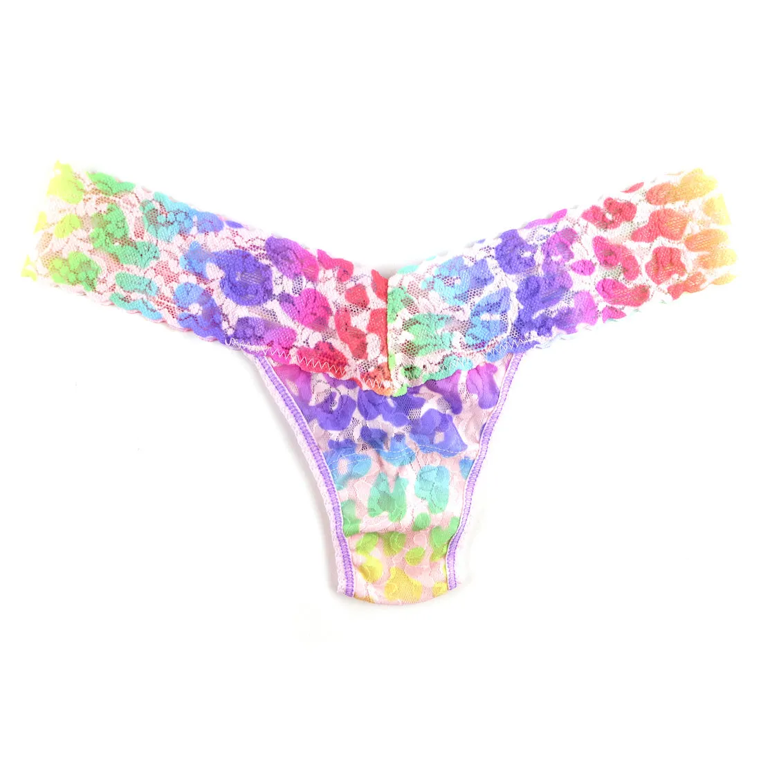 Lace low rise printed thong - Shop Now!