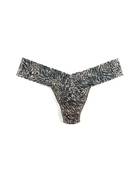 Lace low rise printed thong - Shop Now!