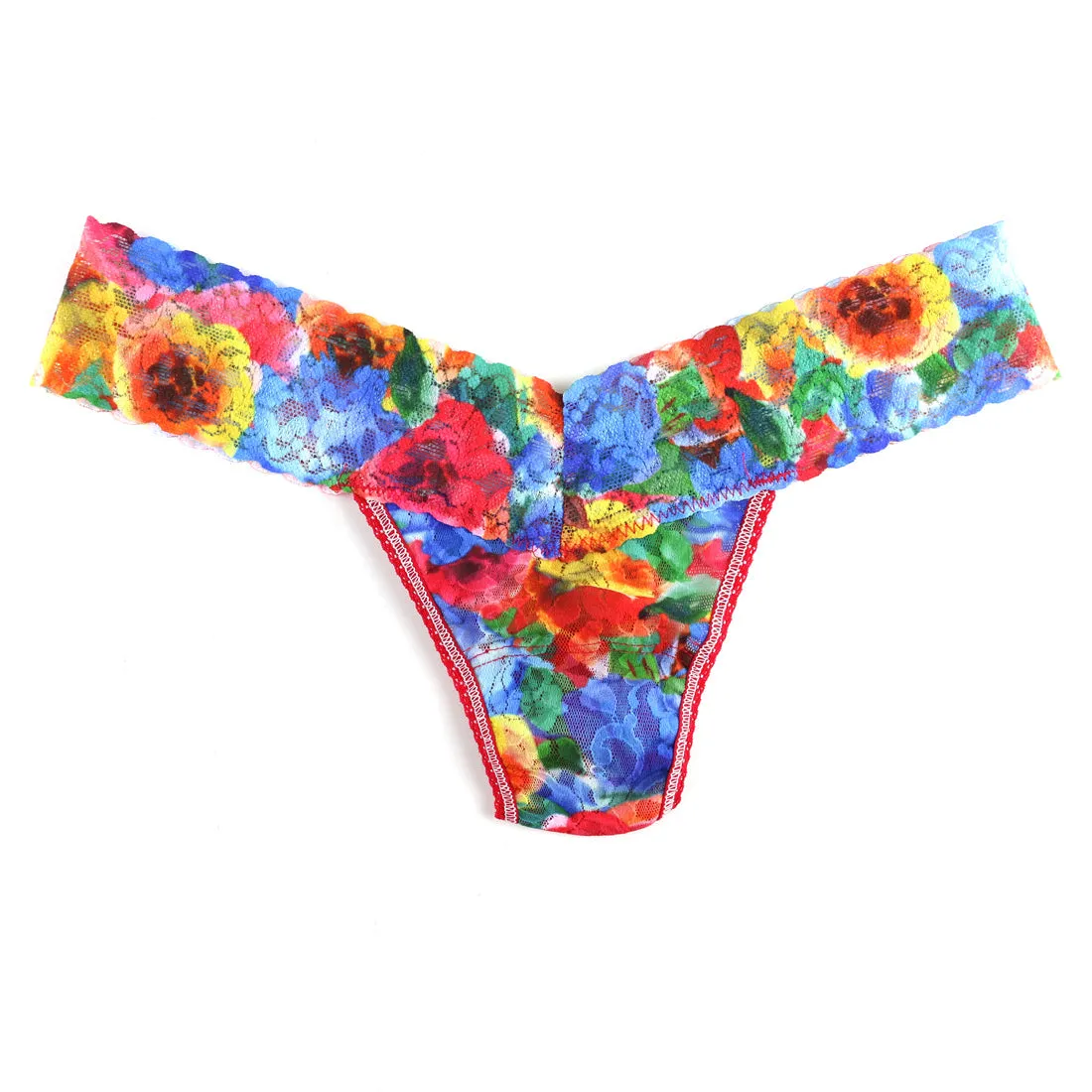 Lace low rise printed thong - Shop Now!