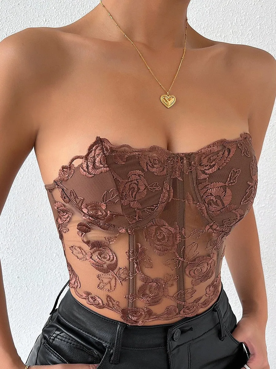 Lace Underbust Corset Top - Perfect for Prom, Party, and Club Outfits