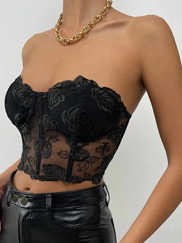 Lace Underbust Corset Top - Perfect for Prom, Party, and Club Outfits