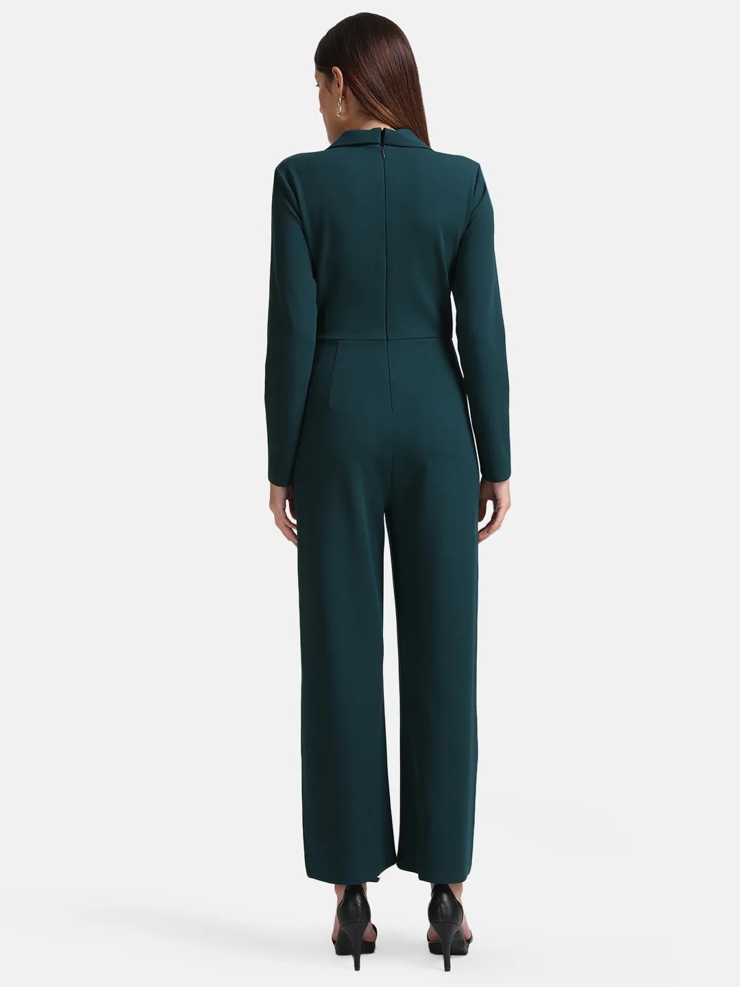 Lapel Collar Embellished Jumpsuit - Shop now!