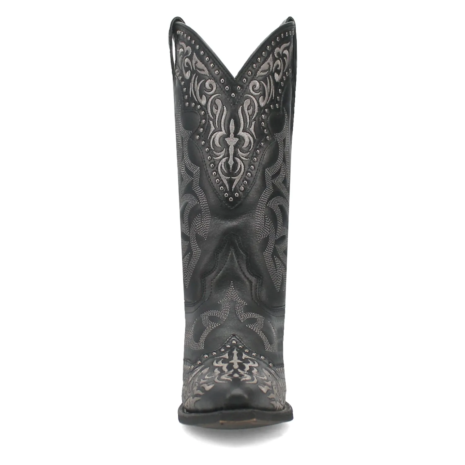 Laredo Black Leather Cowboy Boots for Women