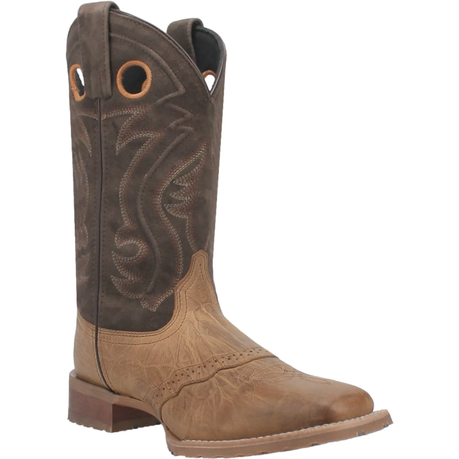 Laredo Jennings Taupe Leather Western Work Boots for Men