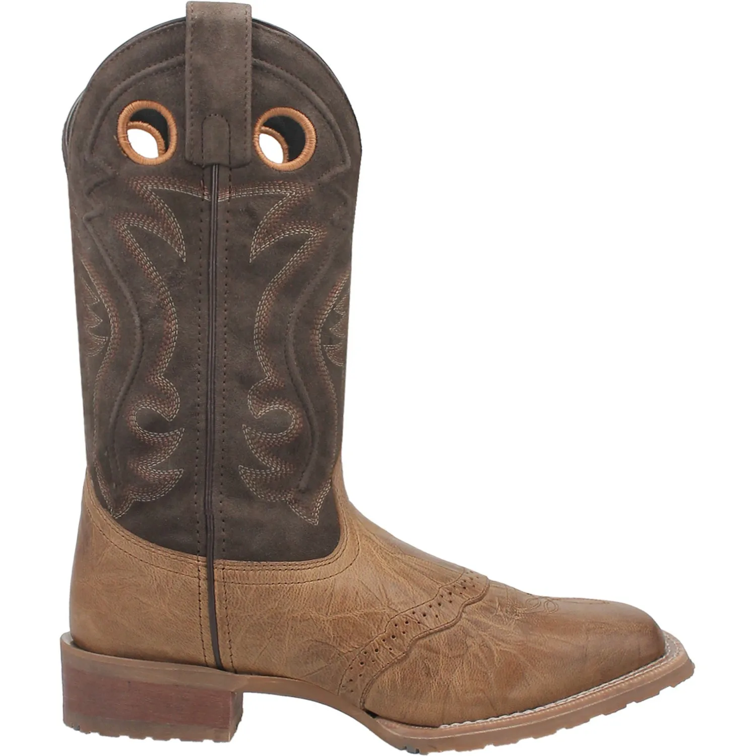 Laredo Jennings Taupe Leather Western Work Boots for Men