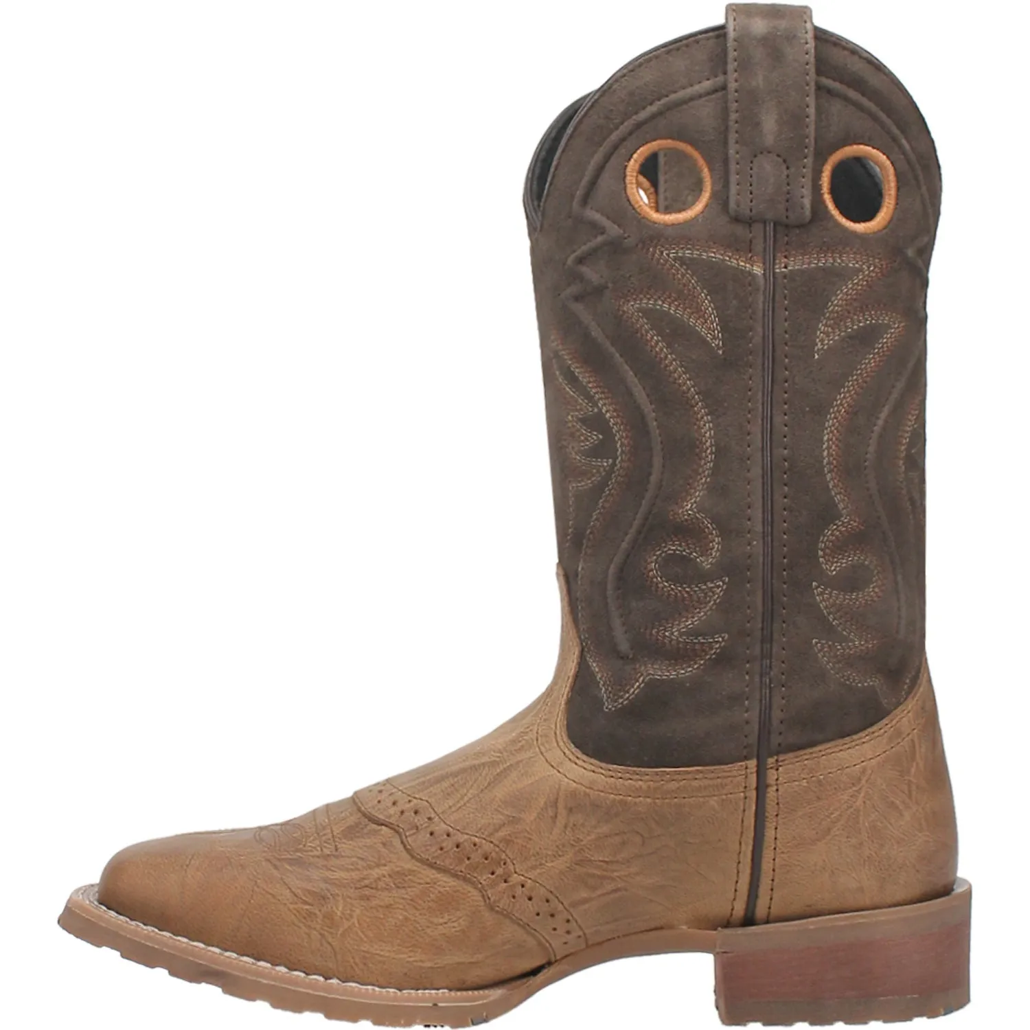 Laredo Jennings Taupe Leather Western Work Boots for Men