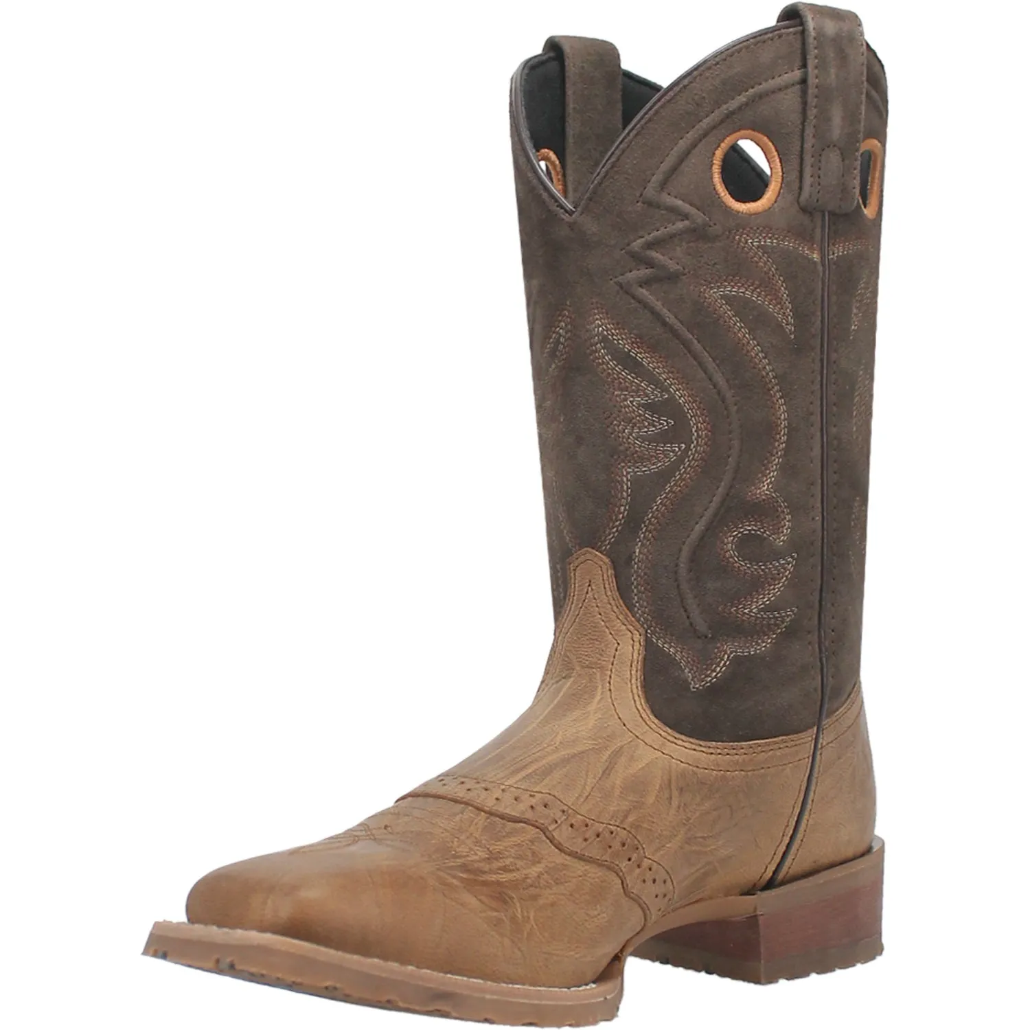 Laredo Jennings Taupe Leather Western Work Boots for Men