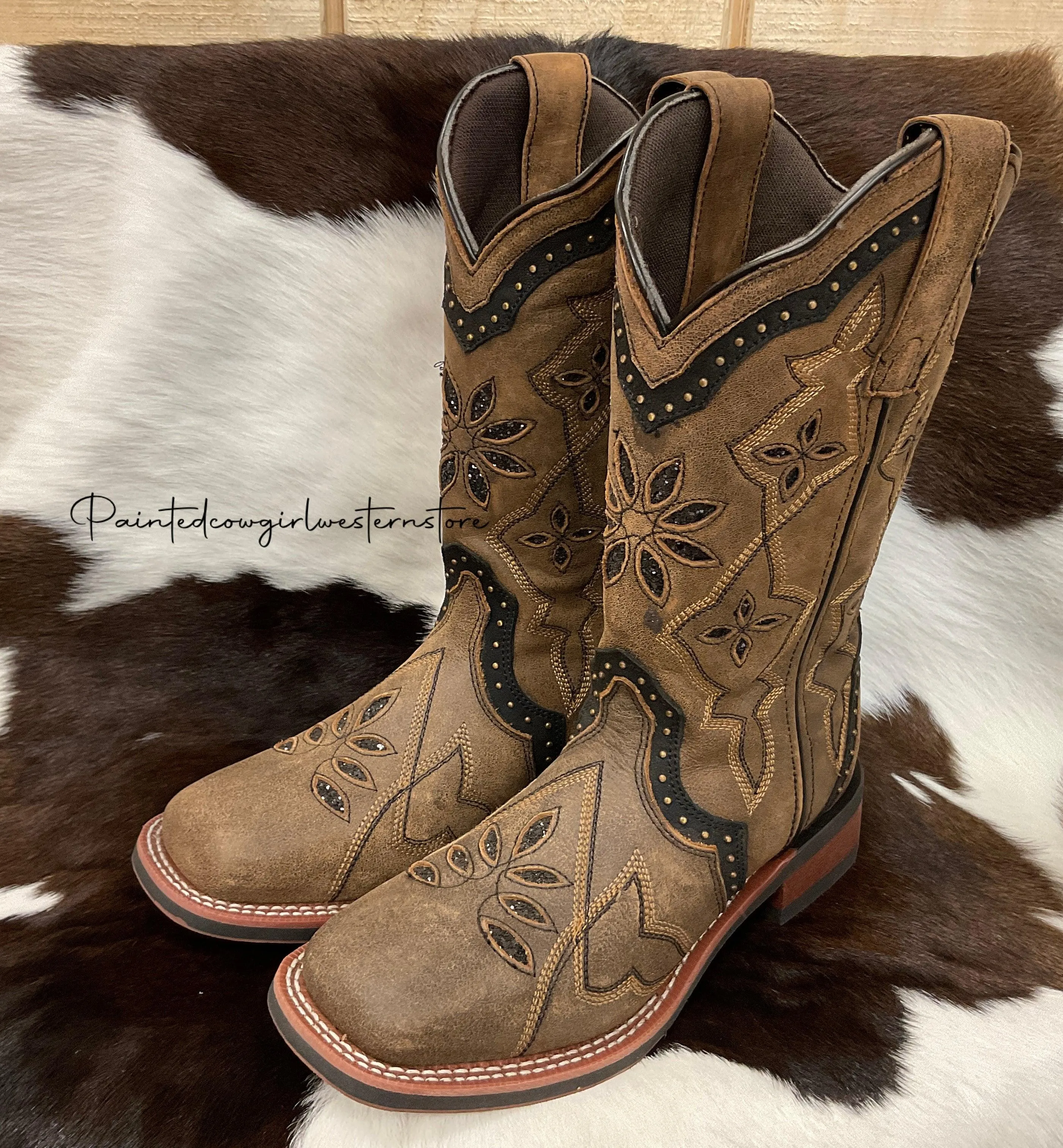 Laredo Women's Bouquet Square Toe Cowgirl Boots 5844