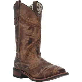 Laredo Women's Tan Leather Charli Cowboy Boots