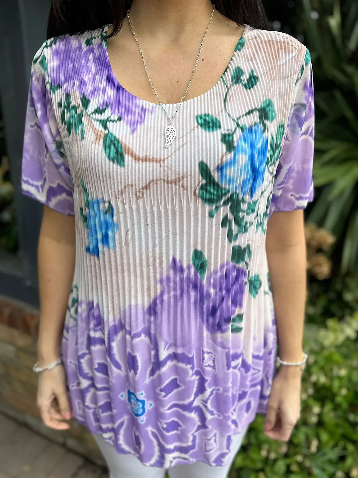 Lilac Floral Blouse - Colour Blend - Bethany