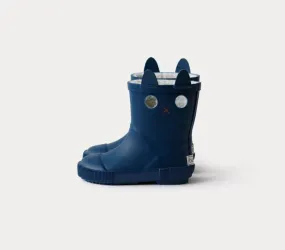 LookiCat Blue Rain Boots Fur