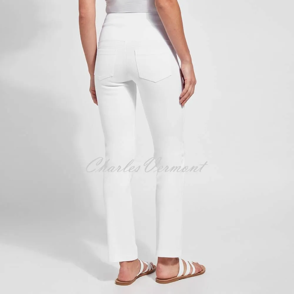 Lysse Straight Leg Denim Jean with Back Pockets - 6176 Style (White)