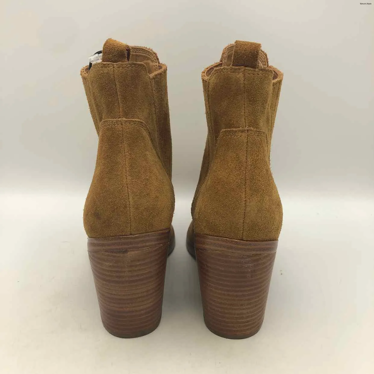 MARC FISHER Tan Suede Pointed Toe Bootie Size 9.5 Shoes