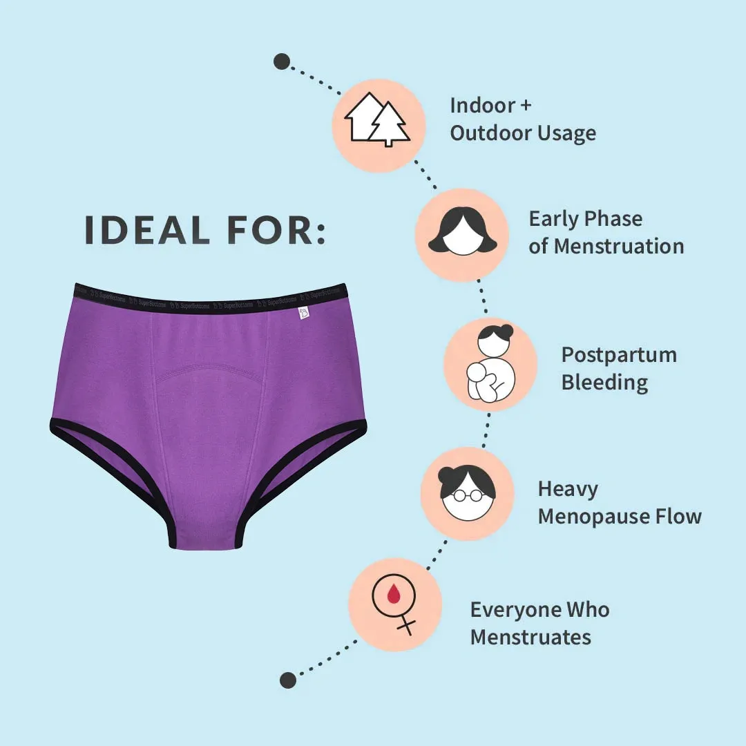 Max Absorb Underwear Pack of 5 - 3 Lilac and 2 Pink - Buy Now!