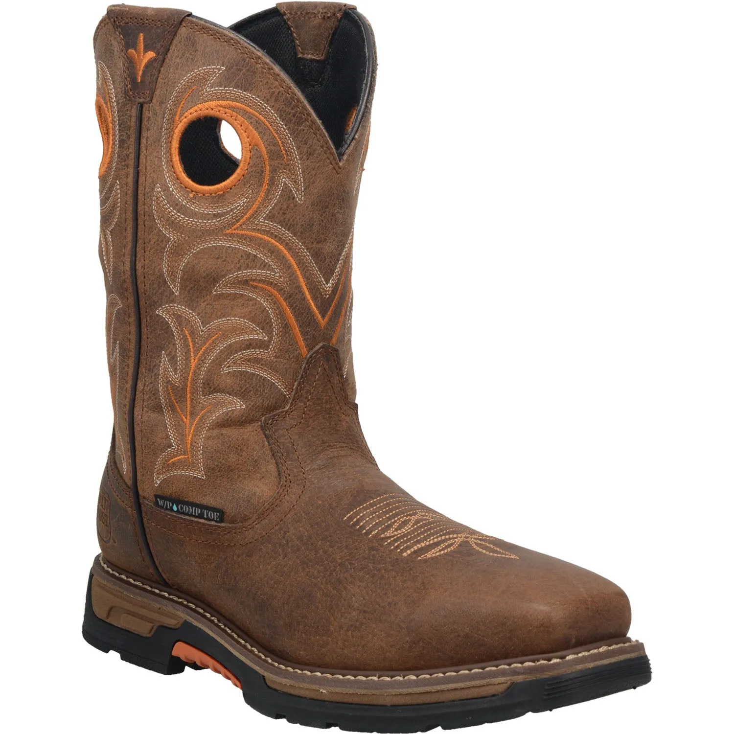 Men's Brown Waterproof Cowboy Boots Leather | 11in Storm's Eye by Dan Post