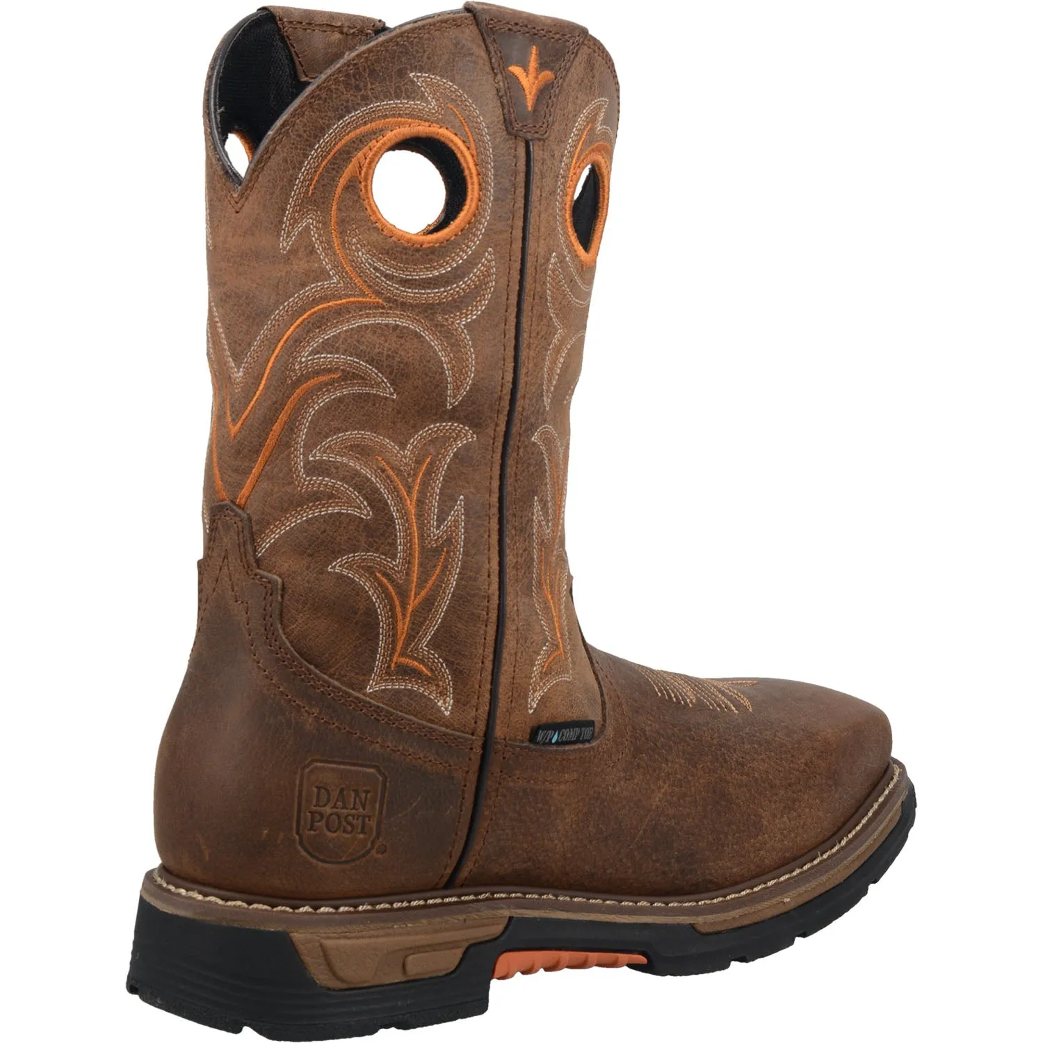 Men's Brown Waterproof Cowboy Boots Leather | 11in Storm's Eye by Dan Post