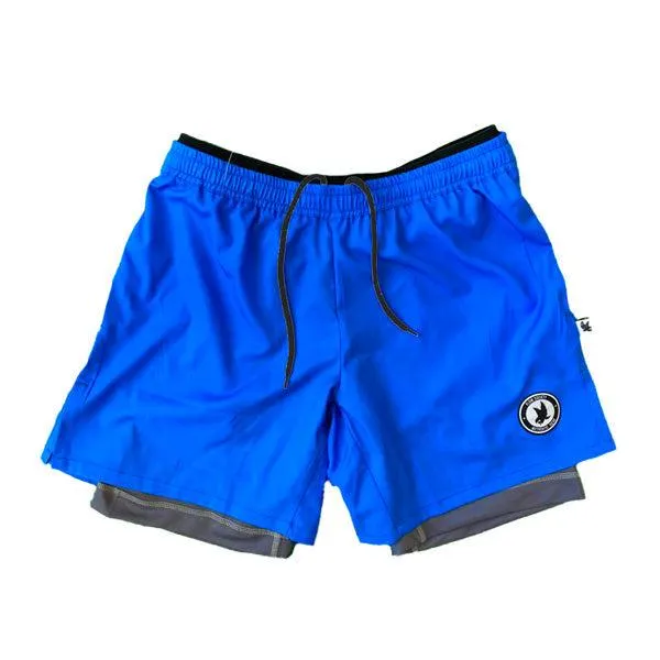 Men's compression shorts - royal & charcoal solid 7