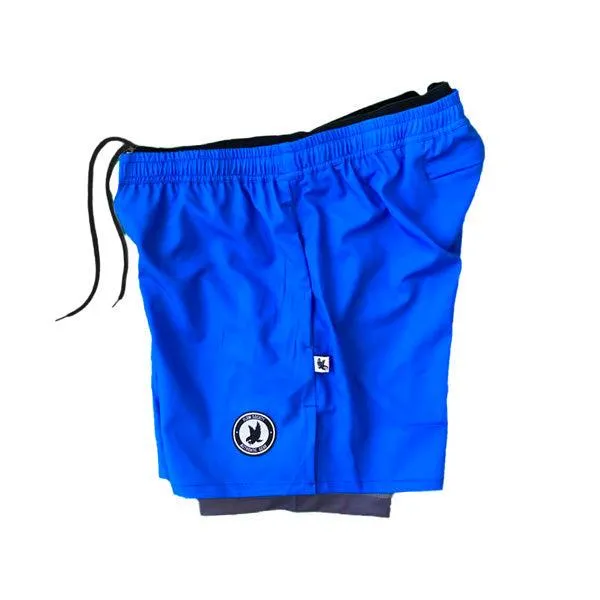 Men's compression shorts - royal & charcoal solid 7