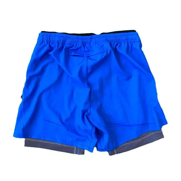 Men's compression shorts - royal & charcoal solid 7