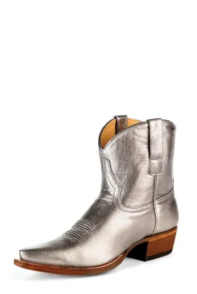 Miss Macie Bean Gunmetal Leather Fashion Boots.