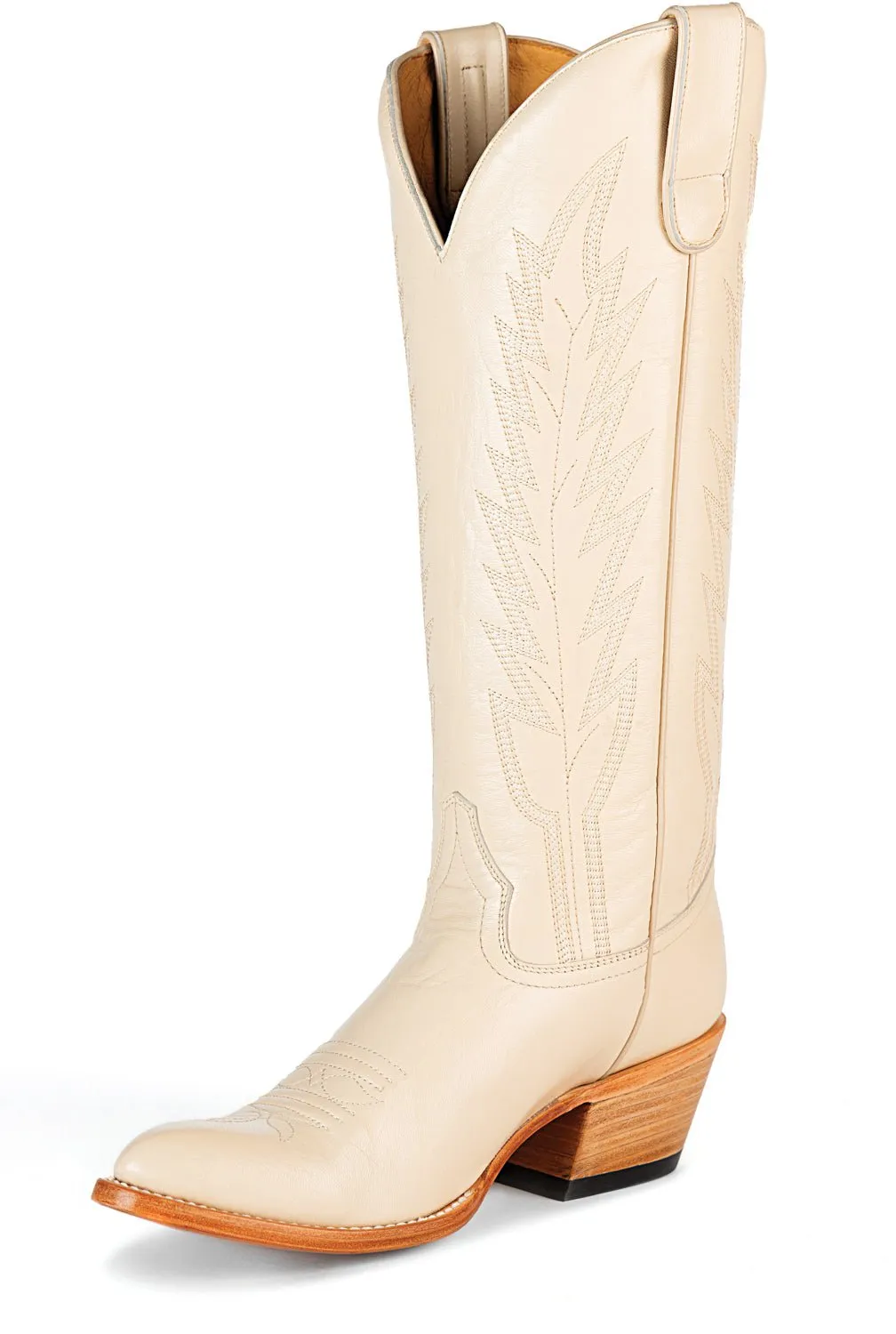 Miss Macie Bean Womens Vanilla Leather Fashion Boots