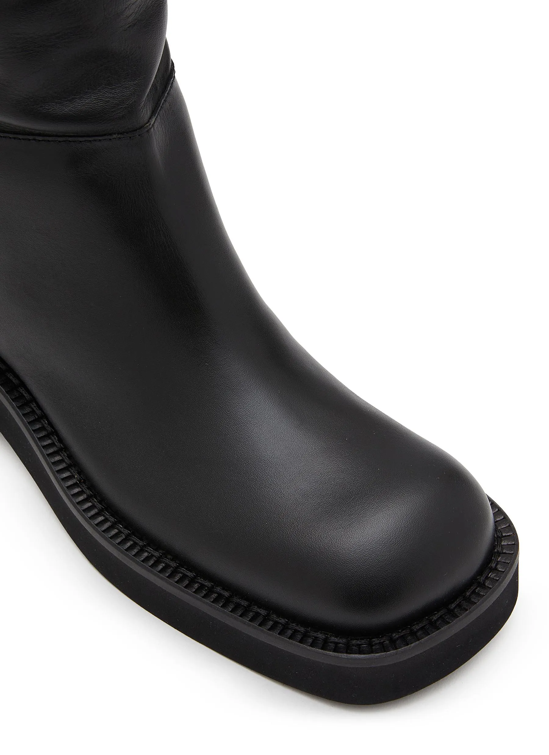 MM6 MAISON MARGIELA Flat Tall Leather Riding Boots