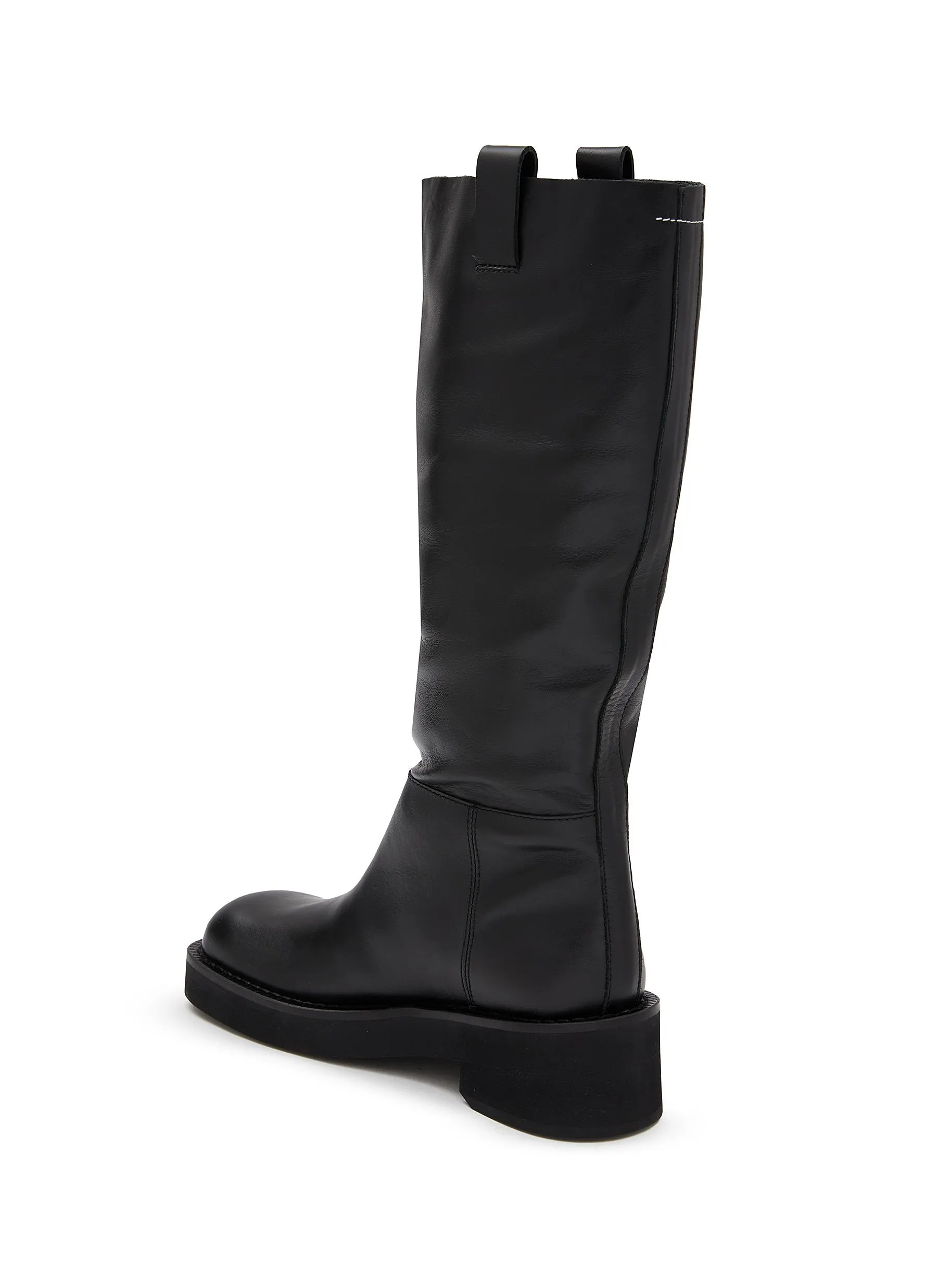 MM6 MAISON MARGIELA Flat Tall Leather Riding Boots