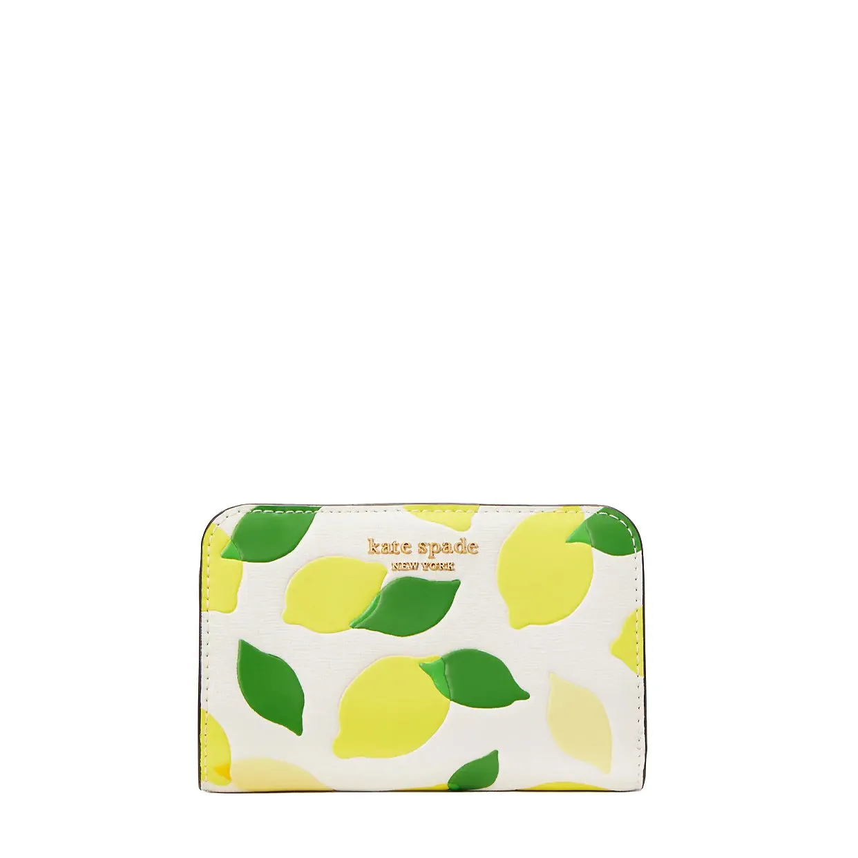 Morgan Lemon Toss Compact Wallet - Yellow/Multi