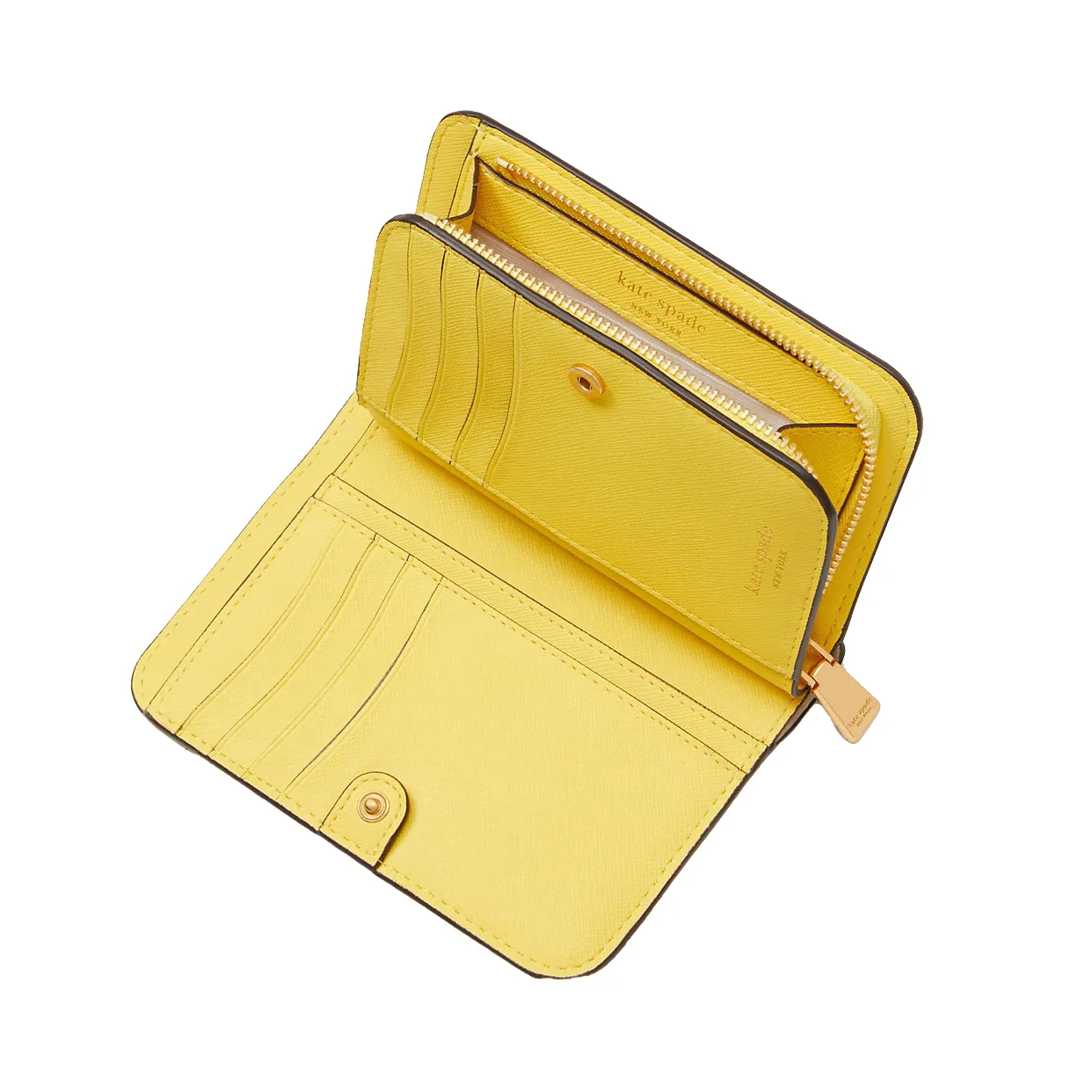 Morgan Lemon Toss Compact Wallet - Yellow/Multi