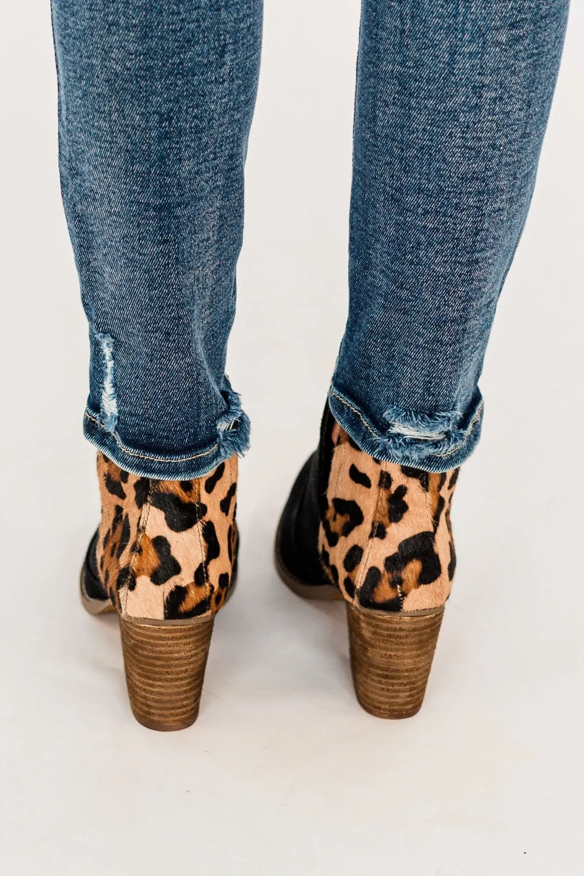 Naughty Monkey Camilyn Booties, Black Leopard shoes