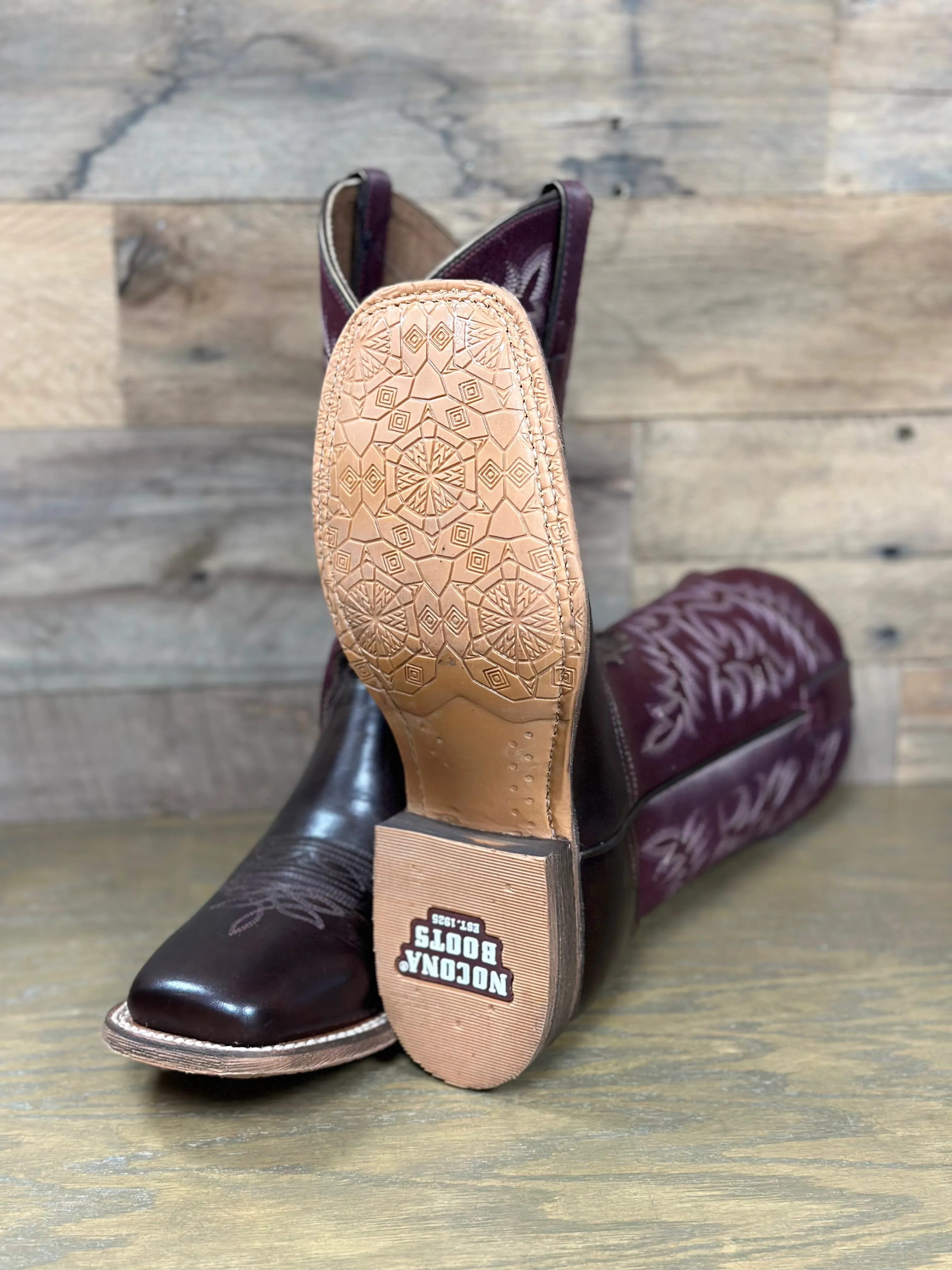 Nocona Audrey Chocolate Cowhide Western Boot