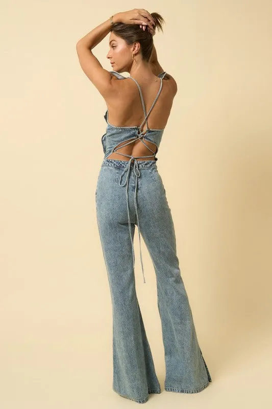 Open-back Puffle Jumpsuit