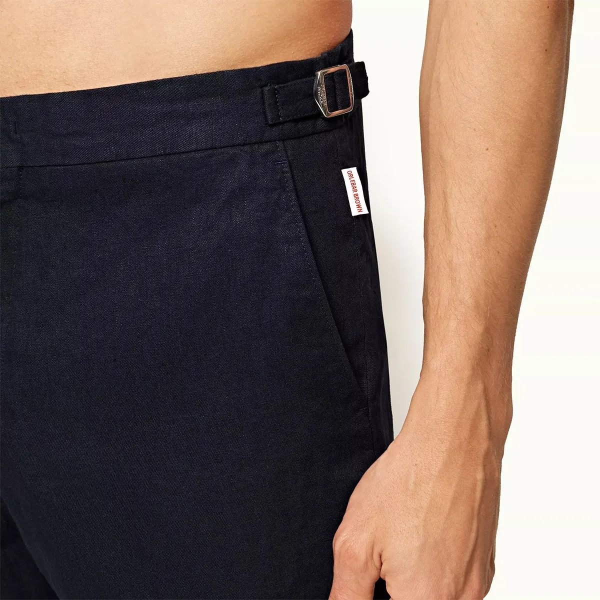 Orlebar Brown Navy Linen Shorts Norwich - Get the best deal now!