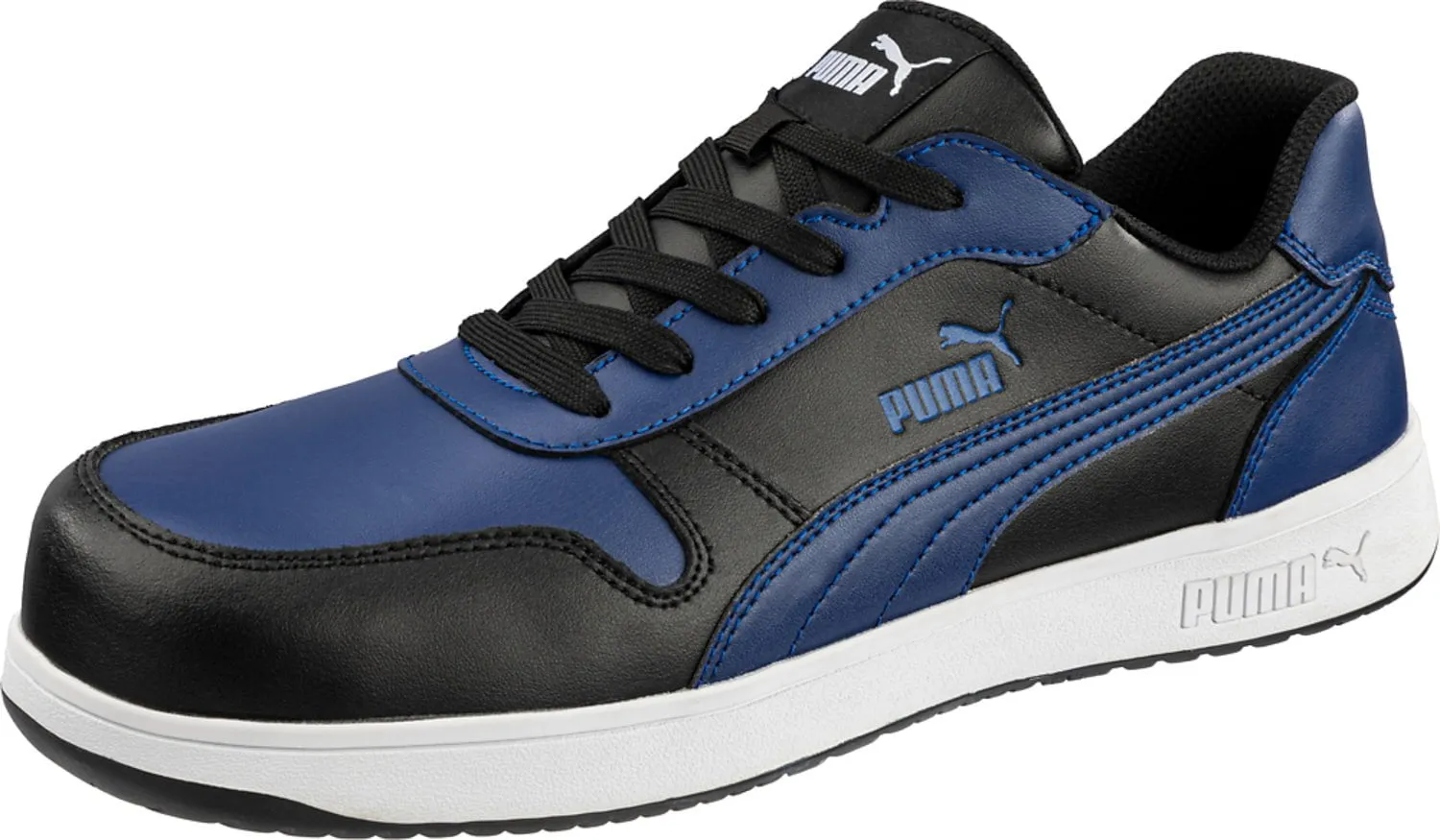 Puma Safety Men's Frontcourt Low Blue/Black Leather Work Shoes