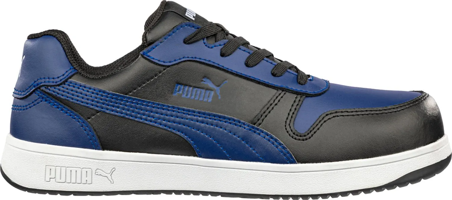 Puma Safety Men's Frontcourt Low Blue/Black Leather Work Shoes