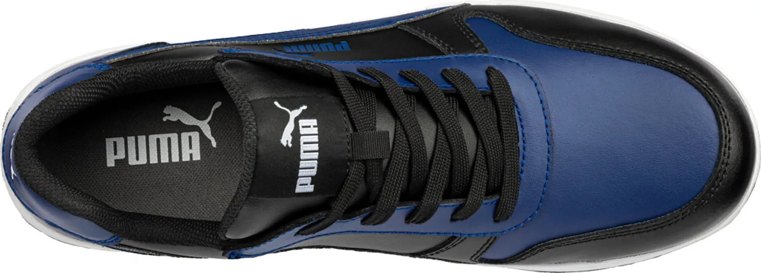 Puma Safety Men's Frontcourt Low Blue/Black Leather Work Shoes