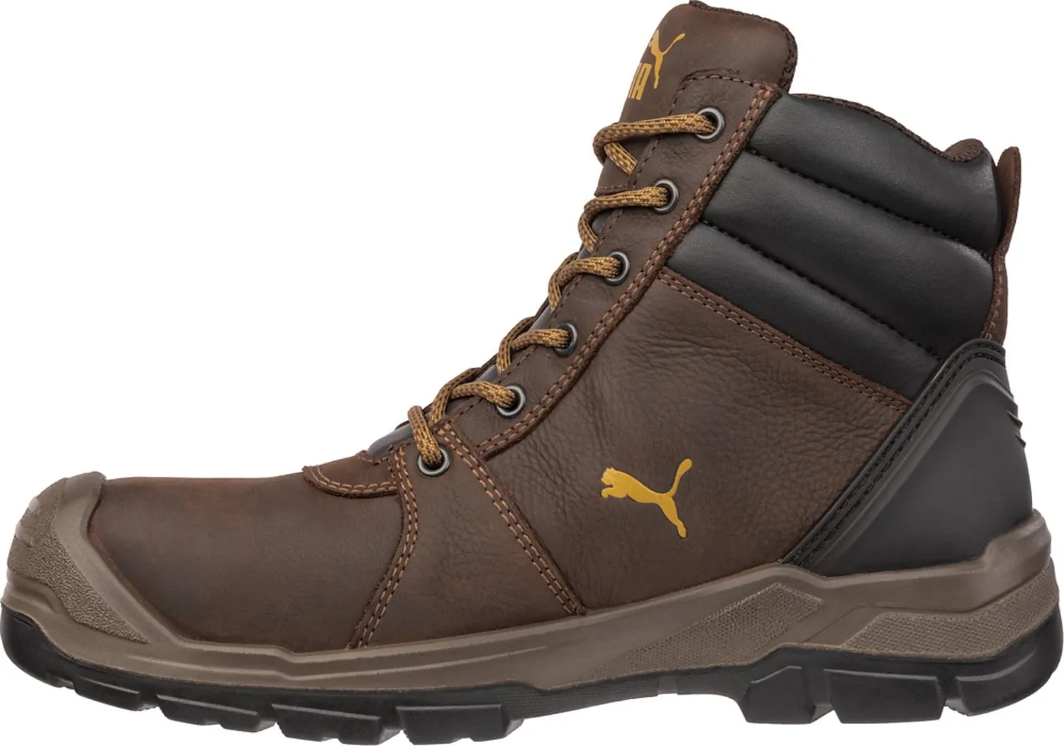 Puma Women's Tornado CTX Mid EH WP ASTM Brown Leather Work Boots