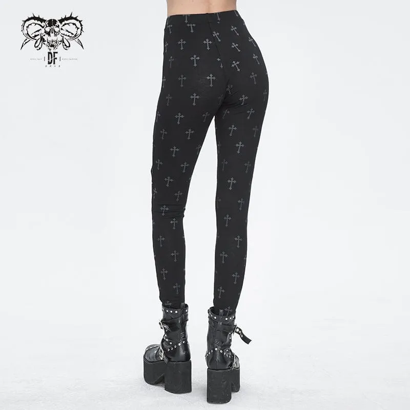 Punk Cutout Leggings with Spaghetti Straps - Women's.