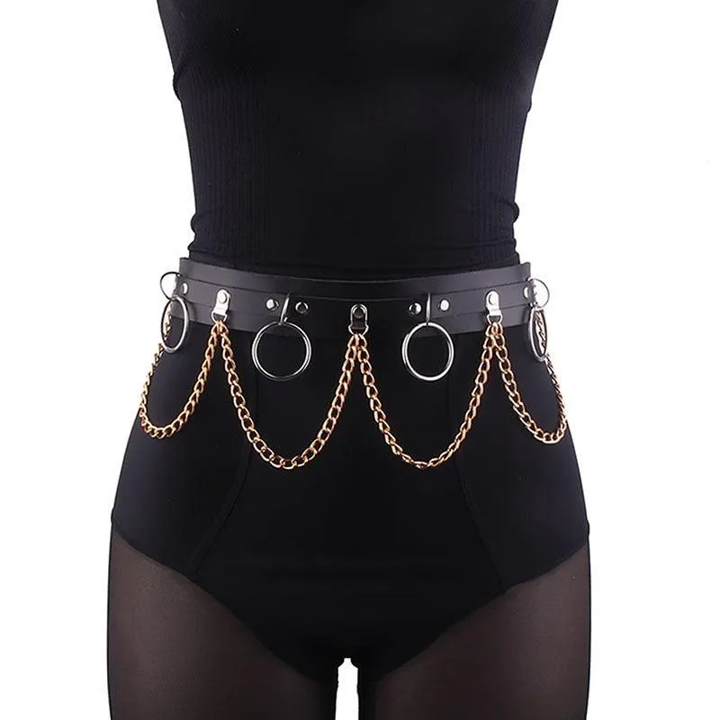 Punk Gothic Hiphop Waist Chain - Adjustable JK Belt