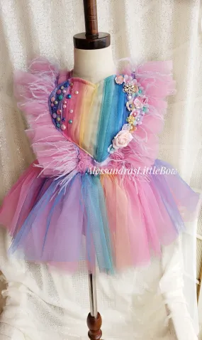 Rainbow Ombre Romper - Deluxe Whimsical Dress