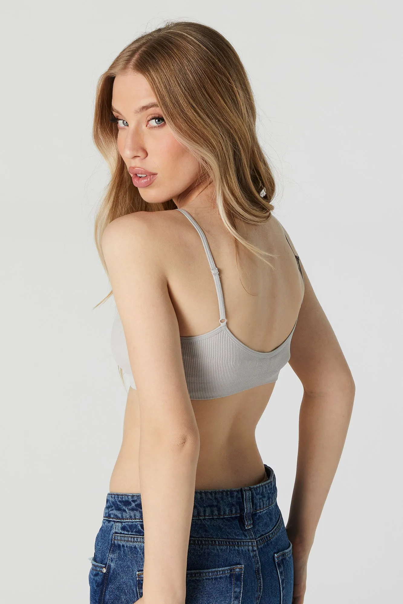 Ribbed seamless bralette