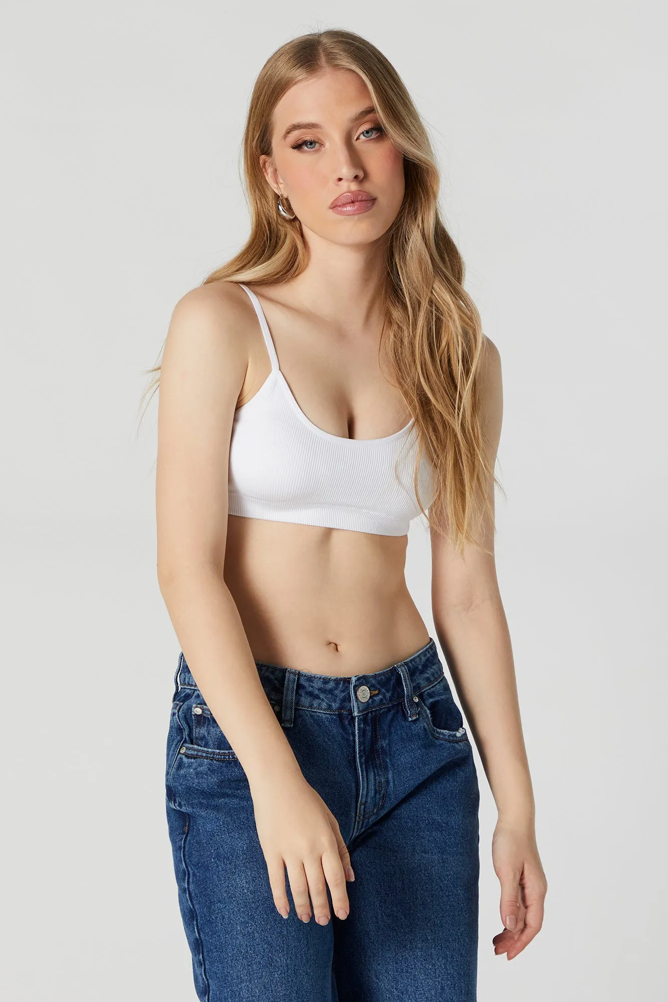 Ribbed seamless bralette